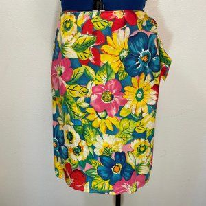 Vittadini Sport Floral Wrap Skirt - Size 14